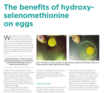 the benefits of hydroxy selenomethionine on eggs